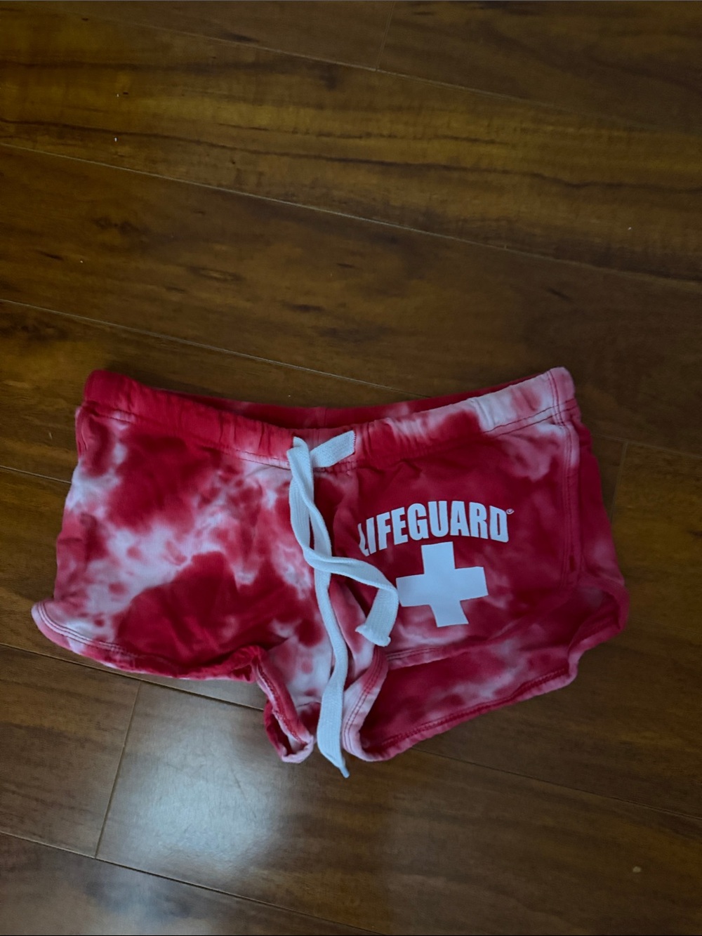 Lifeguard Red Tie-Dye Swim Shorts